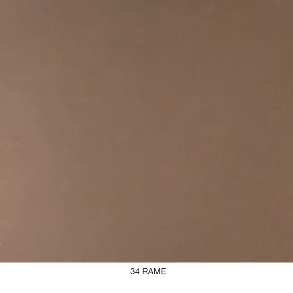 Ronde salontafel in luxe marmereffect metaal en glas - Magali Viadurini