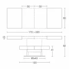 Transformeerbare salontafel met blad met morteleffect Made in Italy - romantisch Viadurini