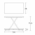 Salontafel om te bouwen tot een Made in Italy design keukentafel - Genio Viadurini