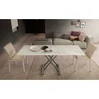 Moderne transformeerbare salontafel in hout en metaal Made in Italy - Gabri Viadurini