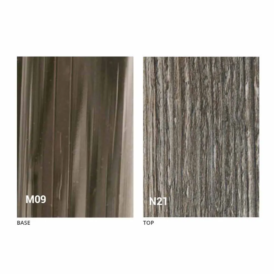 Moderne transformeerbare salontafel in hout en metaal Made in Italy - Gabri Viadurini