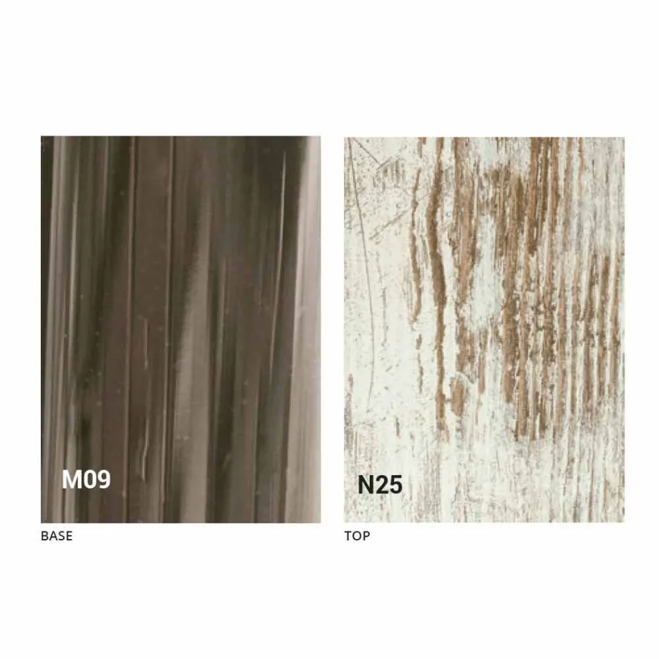 Moderne transformeerbare salontafel in hout en metaal Made in Italy - Gabri Viadurini