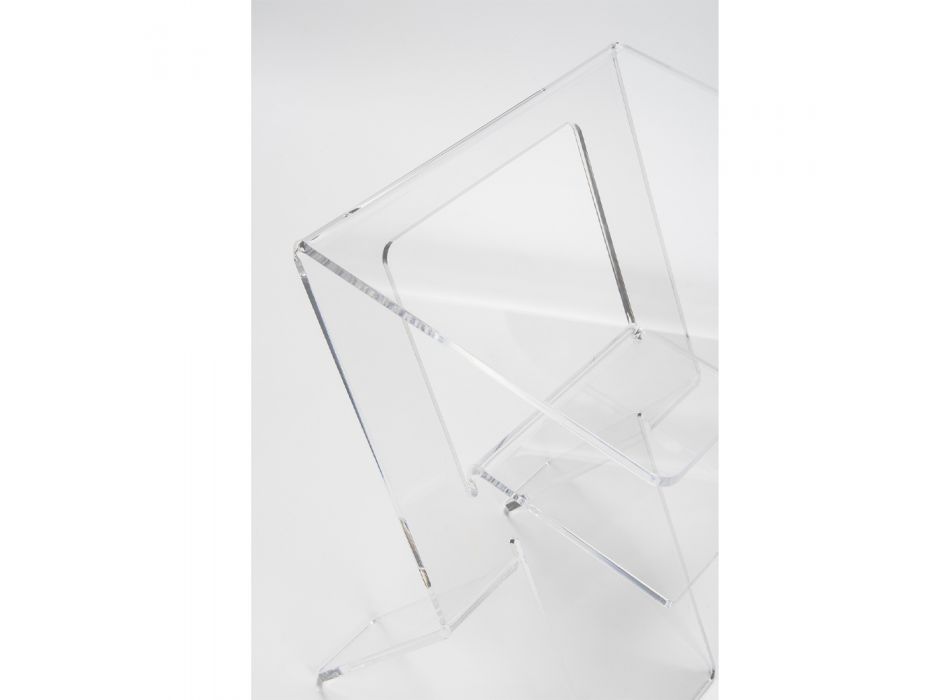 Banktafel in transparant plexiglas binnen of buiten - Platano Viadurini