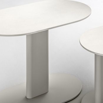 Aluminium en stalen salontafel gemaakt in Italië - Plinto door Varaschin