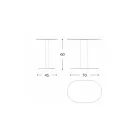 Aluminium en stalen salontafel gemaakt in Italië - Plinto door Varaschin Viadurini