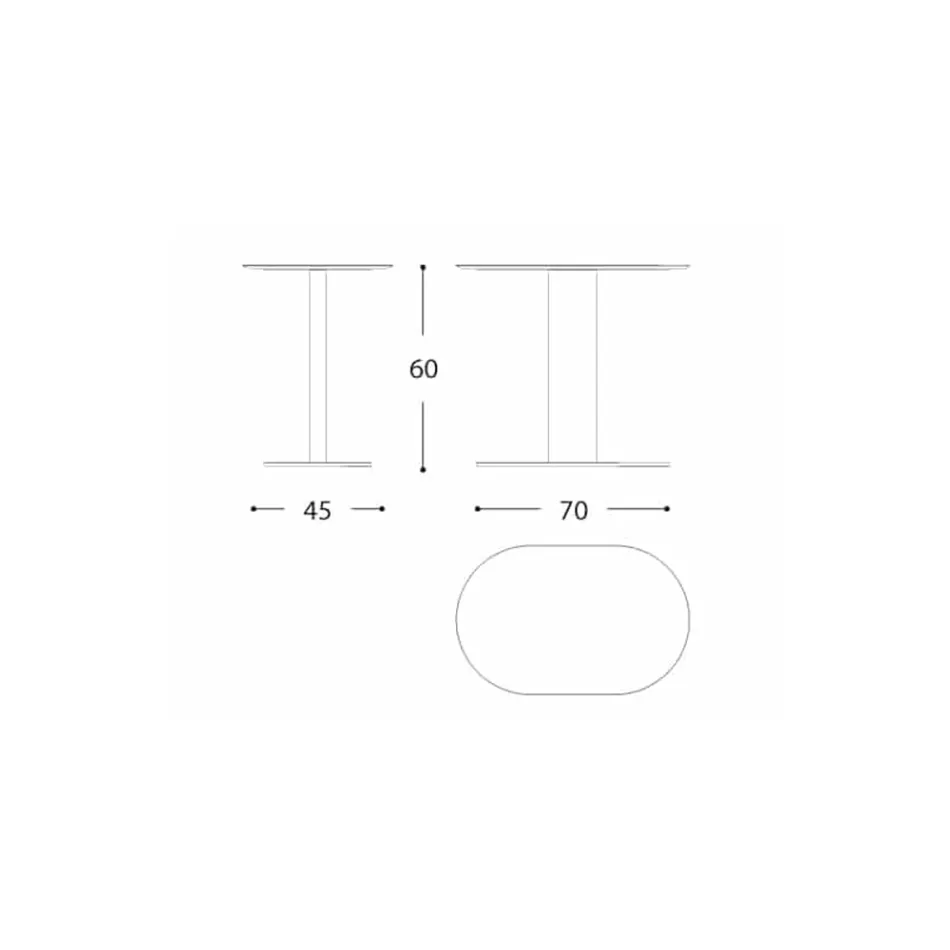 Aluminium en stalen salontafel gemaakt in Italië - Plinto door Varaschin Viadurini