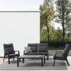 Salontafel voor buiten met aluminium onderstel en keramisch blad - Maino Viadurini