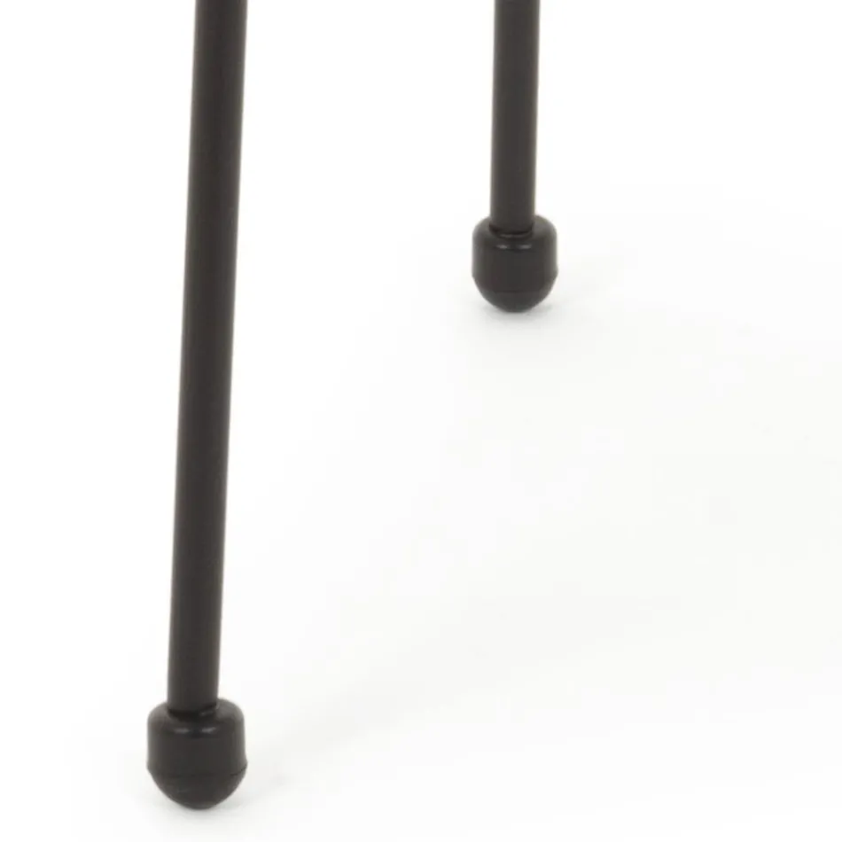 Stalen buitentafel met design glazen blad - Spumolizia Viadurini