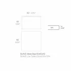 Buitenkoffietafel in aluminium en vierkant zwart laminaat - Suave van Vondom Viadurini