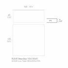 Buitenkoffietafel in aluminium en vierkant zwart laminaat - Suave van Vondom Viadurini