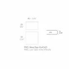 Buitenkoffietafel in aluminium en vierkant zwart laminaat - Suave van Vondom Viadurini