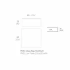 Buitenkoffietafel in aluminium en vierkant zwart laminaat - Suave van Vondom Viadurini