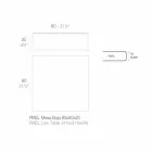 Buitenkoffietafel in aluminium en vierkant zwart laminaat - Suave van Vondom Viadurini