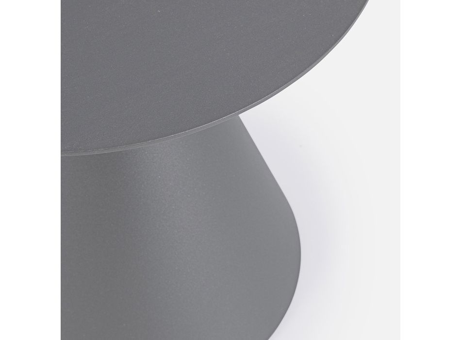 Buitenkoffietafel in geverfd aluminium met rond blad, Homemotion - Tafari Viadurini