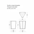 Metalen salontafel voor buiten in verschillende kleuren, modern Italiaans design - Yasmine Viadurini