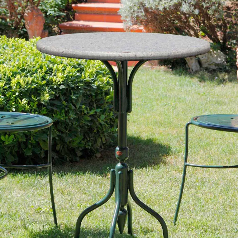 Stenen salontafel voor buiten, handgemaakt in Italië - Livigno Viadurini