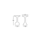 Buitensalontafel in gekleurd polyethyleen 96 cm Made in Italy - Uliveto Viadurini