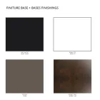 Buitensalontafel in gekleurd polyethyleen 96 cm Made in Italy - Uliveto Viadurini