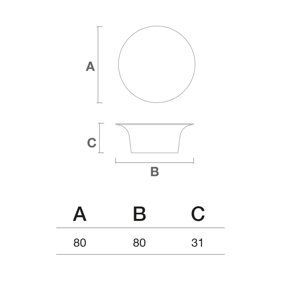 Salontafel van polyethyleen voor buiten, verkrijgbaar in diverse kleuren - inclusief handdoek Viadurini