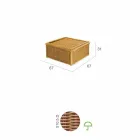 Tafel voor buiten geheel uit polyethyleen gevlochten kant Matt Viadurini