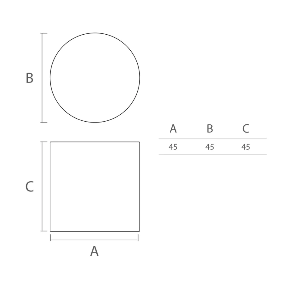Heldere salontafel voor buiten in wit polyethyleen Made in Italy - Derti Viadurini