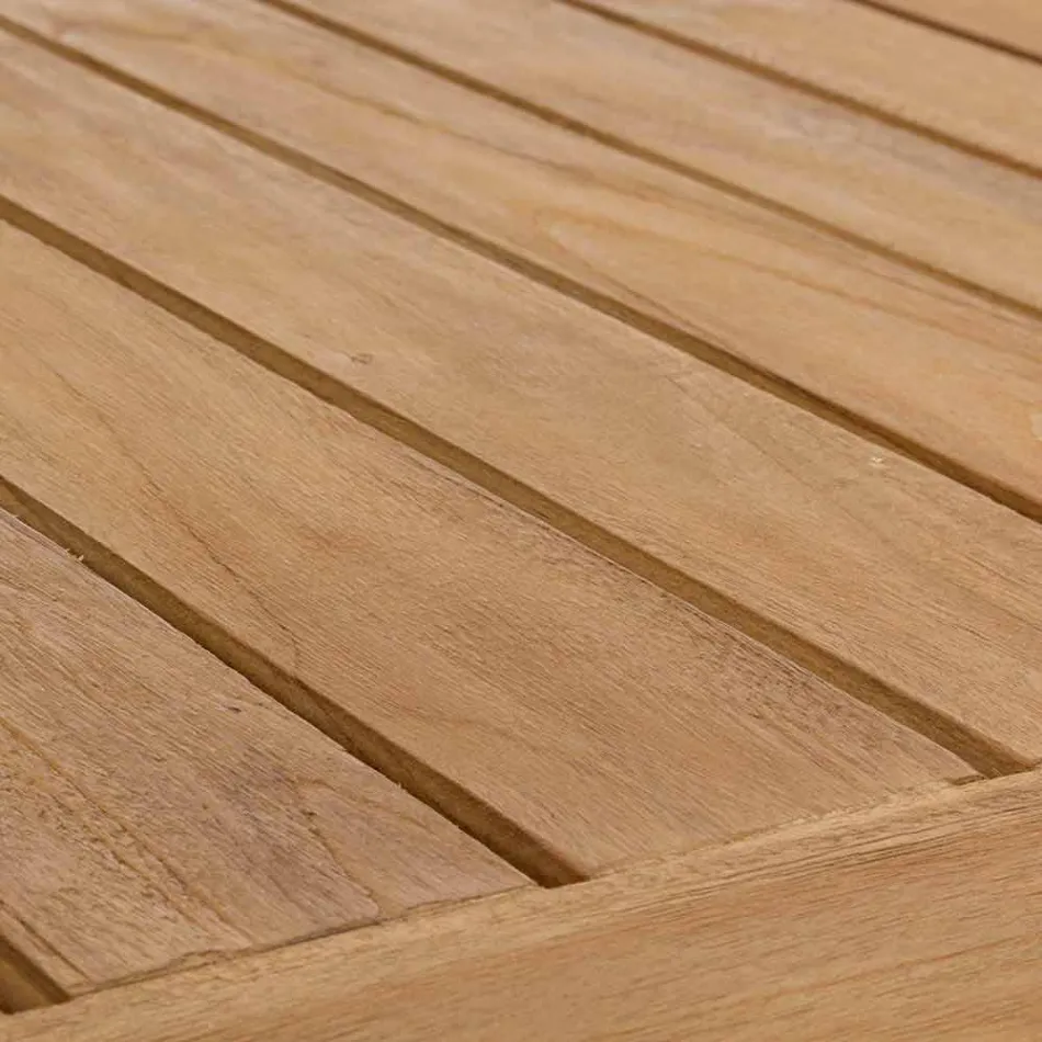 Homemotion Moderne Teakhouten Buitentafel - Luanaedmea Viadurini