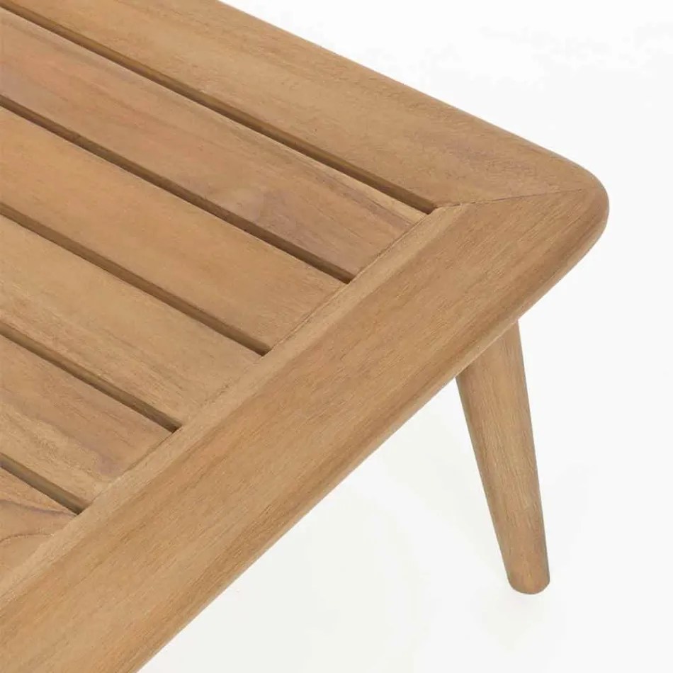 Homemotion Moderne Teakhouten Buitentafel - Luanaedmea Viadurini