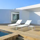 Vierkante buitensalontafel in geverfd aluminium, Homemotion 2 stuks - Marius Viadurini