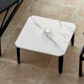 Vierkante salontafel voor buiten in aluminium en hoogwaardig Gres - Filomena