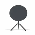 Ronde buitentafel van metaal en plaatstaal Made in Italy - Alberic Viadurini