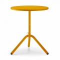 Ronde buitentafel van metaal en plaatstaal Made in Italy - Alberic