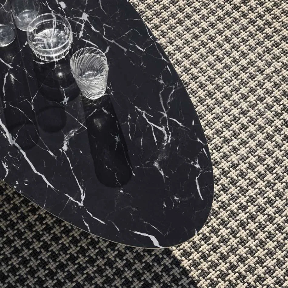 Outdoor salontafel stalen structuur gemaakt in Italië - Begin door Myyour Viadurini