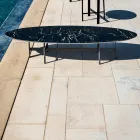 Outdoor salontafel stalen structuur gemaakt in Italië - Begin door Myyour Viadurini