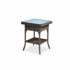 Coffee Garden 56x56 cm met de hand geweven polyethyleen Tsjaad Viadurini