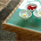 Coffee Garden 56x56 cm met de hand geweven polyethyleen Tsjaad Viadurini