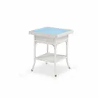 Coffee Garden 56x56 cm met de hand geweven polyethyleen Tsjaad Viadurini