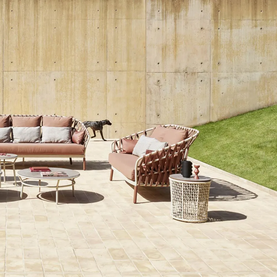 Tuintafelvoet in aluminium Made in Italy - Emma door Varaschin Viadurini