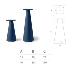 Tuintafelvoet in polyethyleen en HPL blad Made in Italy - Lucy Viadurini