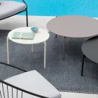 Tuinsalontafel in staal in verschillende maten Made in Italy - Sansa Viadurini