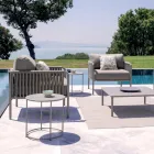 Tuinsalontafel in gegalvaniseerd staal in verschillende maten Made in Italy - Brienne Viadurini