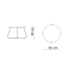 Tuinsalontafel in gegalvaniseerd staal Made in Italy - Brienne Viadurini