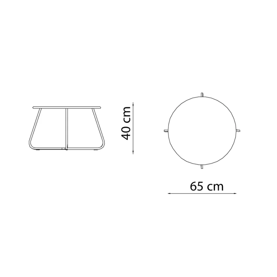Tuinsalontafel in gegalvaniseerd staal Made in Italy - Brienne Viadurini