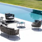 Tuinsalontafel in gegalvaniseerd staal Made in Italy - Brienne Viadurini