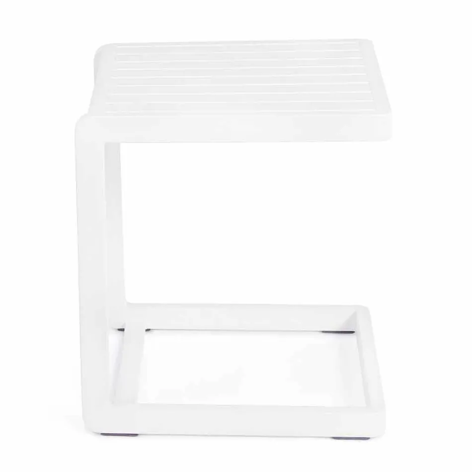 Homemotion - Tuin salontafel van geverfd aluminium, 2-delig - Rodric Viadurini