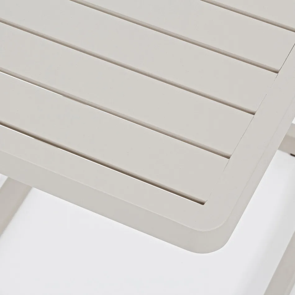 Tuinsalontafel in geverfd aluminium, Homemotion, 2 stuks - Rodric Viadurini