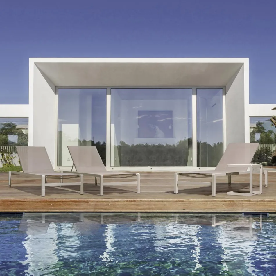 Tuinsalontafel in geverfd aluminium, Homemotion, 2 stuks - Rodric Viadurini