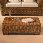 Tuinsalontafel in natuurlijke Abaca-vezel - Lagertha Viadurini