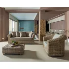 Tuinsalontafel in natuurlijke vezels van Kubù - Isildur Viadurini