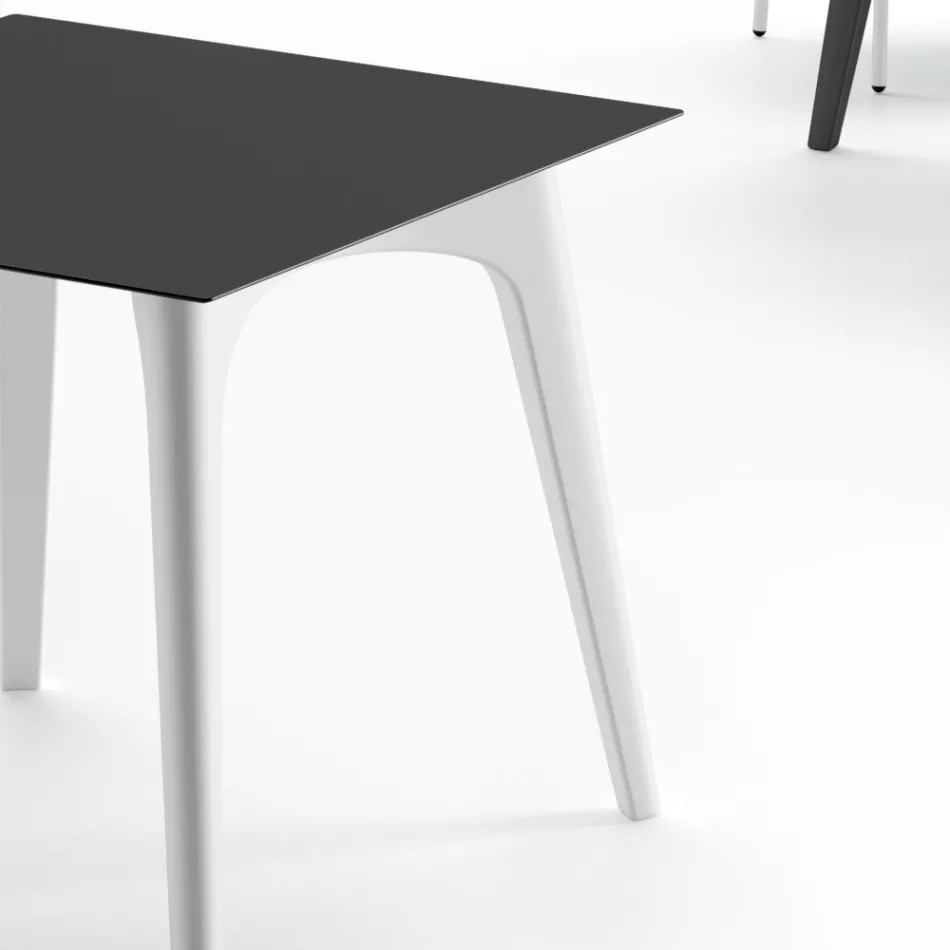 Tuinsalontafel in HPL en polyethyleen Made in Italy - Rizia Viadurini