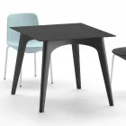 Tuinsalontafel in HPL en polyethyleen Made in Italy - Rizia Viadurini